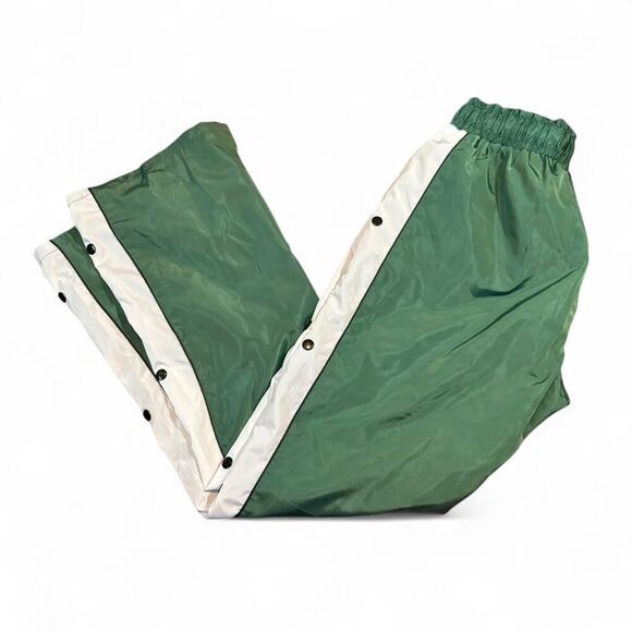 Villains Was Here Green and White Nylon Straight Leg Track Pants Size XL - Picture 3 of 5